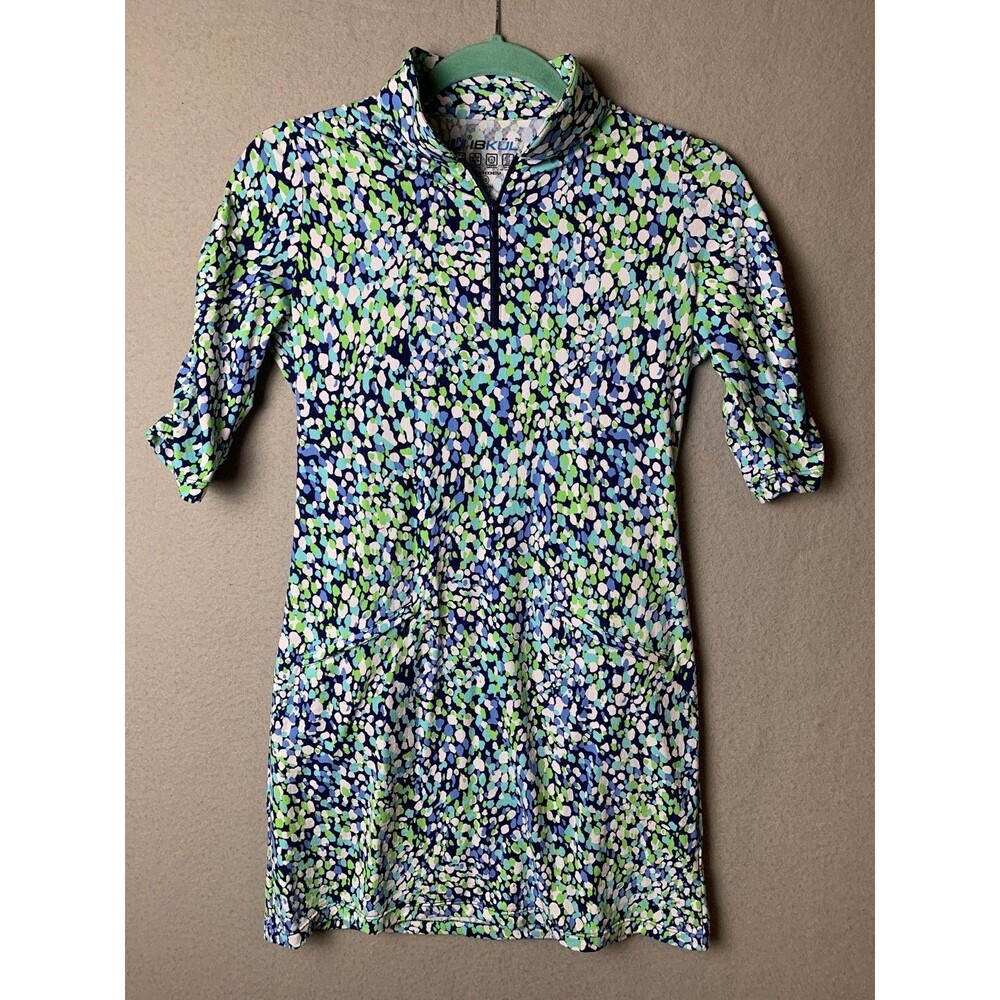 Ibkul Dress Woman XS Multicolor Naomi Elbow Length Sleeve Golf Tennis Pickleball